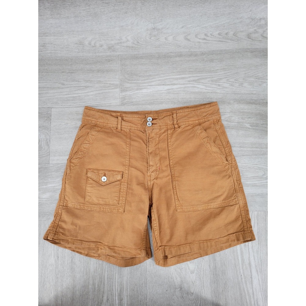 Anthropologie The Wanderer Cargo Utility Shorts Women's 28 Neutral Pockets